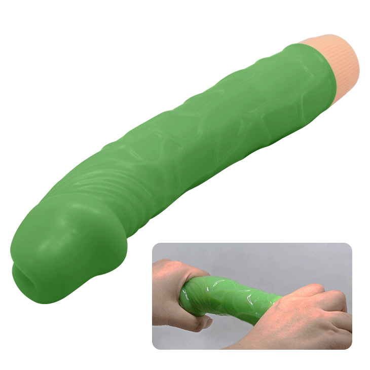 8.8″ Green Sparkle Dildo - Image 6