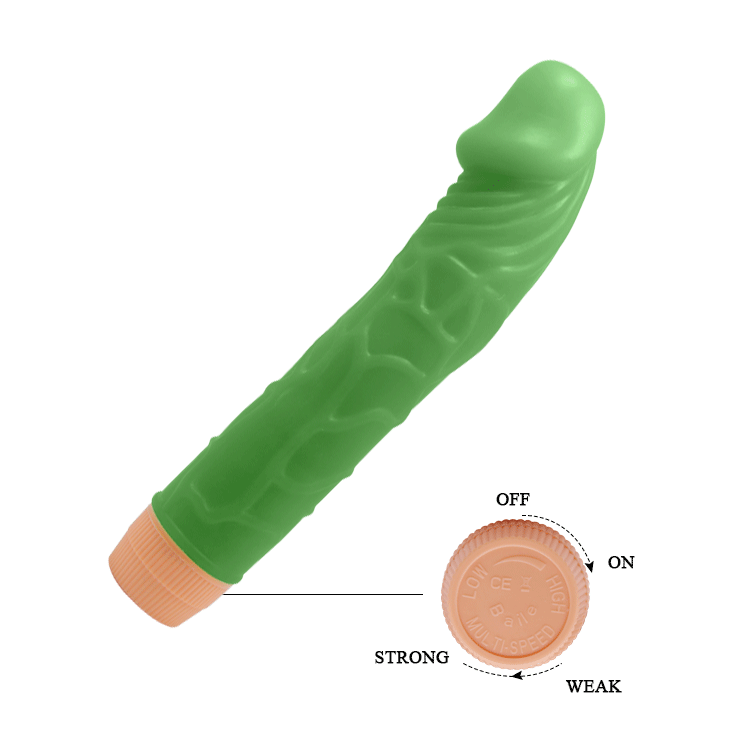 8.8″ Green Sparkle Dildo - Image 4